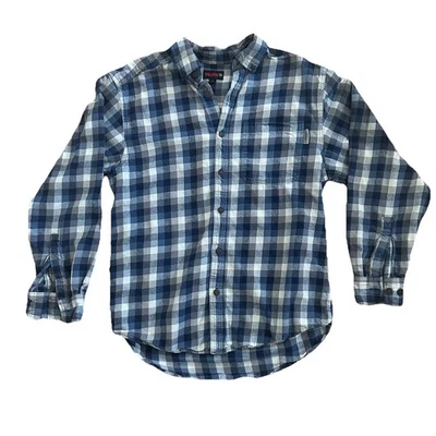 Wolverine Classic Botton Down Navy And Brown Soft Warm Plaid Flanel - Sz M Mens - Image 1 of 3