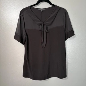 Camicetta donna Atelier 29 nera trasparente stravagante - taglia large - segretaria sexy - Foto 1 di 7