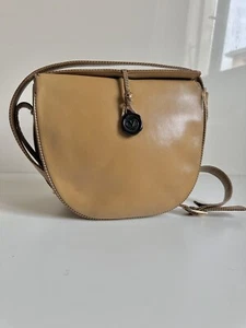 Bolso de Hombro VALENTINO GARAVANI Vintage Sello de Cera V Cuero de Becerro Marrón Camel 1980 - Imagen 1 de 24