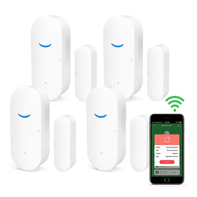 4 X WIFI Wireless Smart Door Window Sensor Detector Alarm For Alexa Google Home  - Image 1 of 4