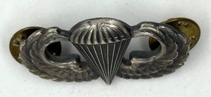 Original Vietnam War US Army Paratrooper Silver-Filled Jump Wings KREW GI - Picture 1 of 6