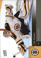 2009-10 Upper Deck Boston Bruins Hockey Card #5 Tim Thomas