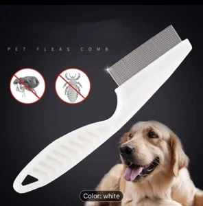 Haustier Hund Katze Welpe Kätzchen Flohkamm Edelstahl Pin Haar und für die Pflege Bürste - Bild 1 von 4