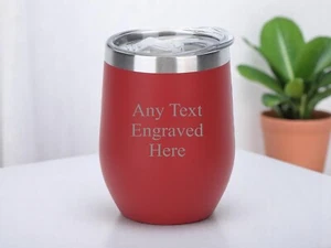 Personalisierte 12 Unzen rote Thermoskanne Isolierte Reisetasse Heiß Kalter Kaffee Tee - Bild 1 von 2