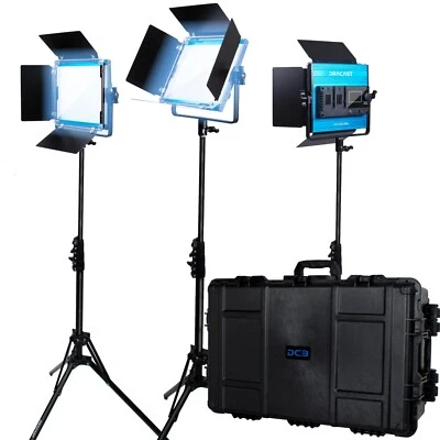 Dracast LED500 X Series Daylight LED 3 Light Kit with Plastic Travel Case - Image 1 of 4