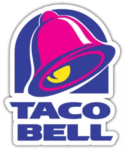Taco Bell Logo Sticker Car Bumper Decal - 9'', 12'' or 14'' - Picture 1 of 1