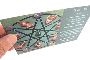 Open to the Fae Fairy Grid Card 4x6 Heavy Cardstock Use with Healing Crystals  - Picture 1 of 4