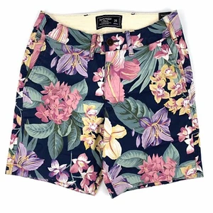 Abercrombie & Fitch Herren hawaiianisch flach vorne Stretch 7"" Innenshorts Gr. 26 neu mit Etikett - Bild 1 von 8