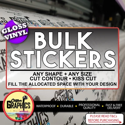 Bulk Sticker Custom Print Vinyl Your Design Decals Labels Logo Stickers Printing
