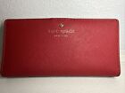 Kate Spade  Small Slim Bifold Wallet Leather In Red