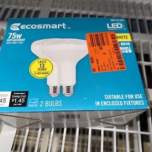 Ecosmart 75w BR40 Bright White Dimmable Light Bulbs 2pack 1006 215 326 - Picture 1 of 1