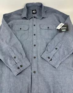 Camisa con botones KEY para hombre talla L azul Chambray 517.45 nueva con etiquetas - Imagen 1 de 6
