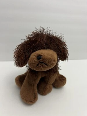 Ganz Webkinz Chocolate Brown Dog 9" Plush Puppy Shaggy Stuffed Animal Toy HM195 - Image 1 of 4