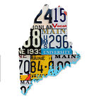 MAINE License Plate Map Cut Sign, VACATIONLAND STATE Map License Plates Sign