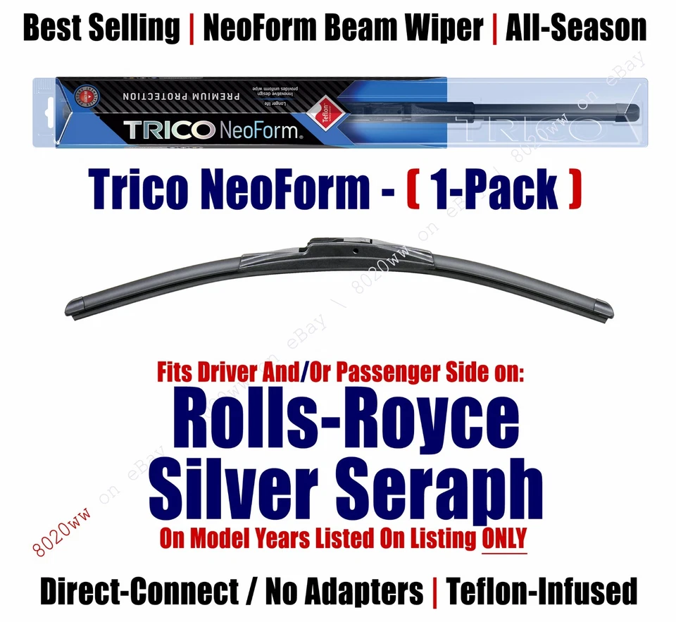 Лезвие стеклоочистителя Qty 1 Premium NeoForm подходит для Rolls-Royce Silver Seraph 16220 1999-2002 годов выпуска - Изображение 1 из 1