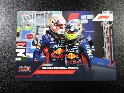 Red Bull 10th Straight Victory Verstappen 2023 Topps Now Formula 1 F1 Card #25 - Image 1 of 2