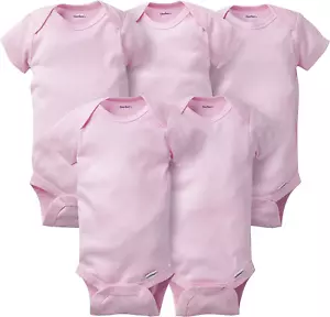 Unisex Baby 5-Pack Solid Onesies Bodysuits - Picture 1 of 11