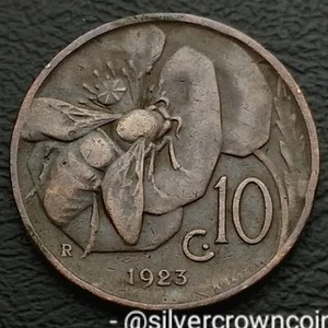 Italy 10 Centesimi 1923 R. KM#60. Ten Cents coin. Honey Bee. V. Emanuele lll. H - Picture 1 of 7