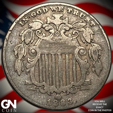 1883 Shield Nickel  Q6141 Cover
