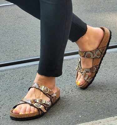 BIRKENSTOCK Franca 1023907 Python Brown Damen Sandale normale Weite