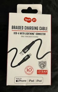 Tech 21 10FT Premium Geflochtenes USB-A zu ⚡️Apple (3M) Kabel Schnellladen & Synchronisieren - Bild 1 von 2