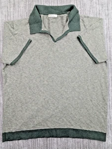 Marine Layer Liam Polo Sweater Short Sleeve Wool Olive Driftwood Men's Large - Picture 1 of 12