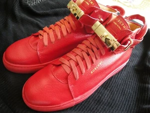 Buscemi Mens 100MM Trap High-top Leather Sneaker Right side 43 ,Left side 42 - Picture 1 of 12