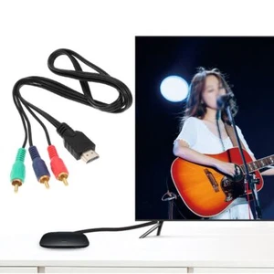 Nero Adattatore Video Audio AV Cable Adattatore VGA Cord HDMI maschio a 3 RCA - Afbeelding 1 van 9
