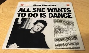 Don Henley VG 45 rpm "All She Wants To Do Is Dance" - Imagen 1 de 4