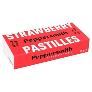 Peppersmith Xylitol Natural Strawberry & Vanilla Pastilles 15g exp 03/24 - Picture 1 of 1