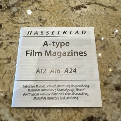 Hasselblad A12 A16 A24 Type IV Film Magazine INSTRUCTION MANUAL USERS GUIDE - Image 1 of 2