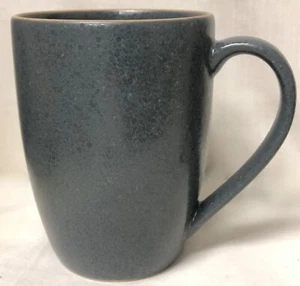 DANSK VINTAGE SANTIAGO GRAY TEXTURED SPECKLED GLAZE W BEIGE RIM TRIM MUG 4 1/8" - Picture 1 of 6