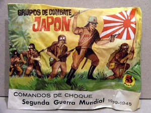MONTAPLEX Sobre Grupos de Combate JAPON 2ª GM soldaditos originales 70's airfix - Imagen 1 de 2