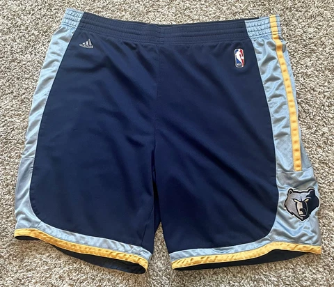 Adidas Memphis Grizzlies Basketball Shorts Men's XL White/Blue/Yellow - NBA Cover