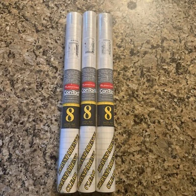 Lote De 3 Cubiertas De Papel De Contacto Rubbermaid 1995 De Colección - Transparente - 8ydsX18 pulgadas Foto 1 de 4