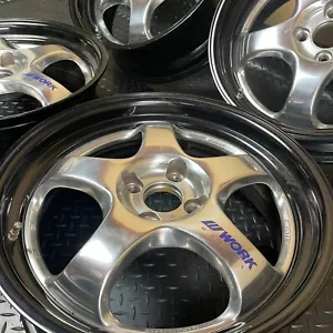 JDM WORK Meister S1R 4Wheels no tires 17x6.5+30 7+25 4x100 No Center Caps - Picture 1 of 15