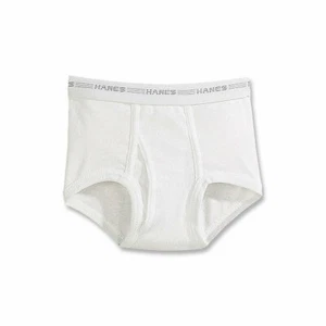 Hanes Boys' White Briefs Value 6-Pack-B252P6 - Picture 1 of 4