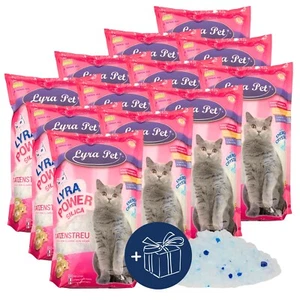 12 x 5 L = 60 L Lyra Power Silikat Katzenstreu Cat Streu Lyra Pet® + Geschenk - Bild 1 von 10