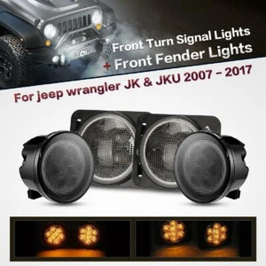 Juego de luces guardabarros con señal de giro y marcador lateral LED para Jeep Wrangler JK 2007-2017 - Imagen 1 de 12