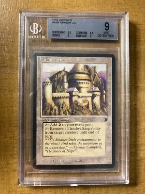 Magic The Gathering✨ HAMMERHEIM ✨Legends BGS 9 MINT 1994 Legendary Land MTG - Image 1 of 2