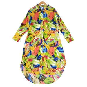 Live 4 Truth Tropical Tunic Shirt Dress XL Colorful Resort Wear Bold Prints - Picture 1 of 8