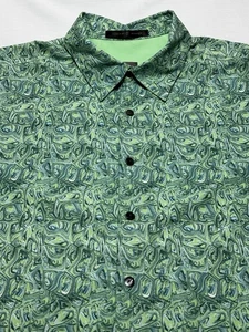 Chemise boutonnée Tiger Woods homme grand imprimé abstrait golf géométrique TW - Photo 1/10