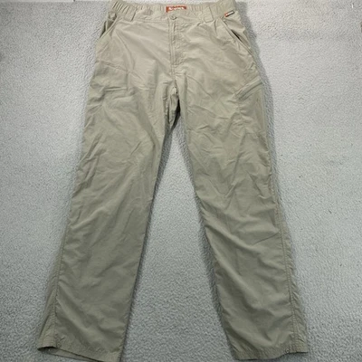 Simms Hombre Pantalones Grandes Ligeros Pesca Exterior Caqui Foto 1 de 4