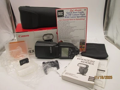 Canon Speedlite 600EX-RT Set In Box W/ Book, Stand, Case & More - Image 1 of 4