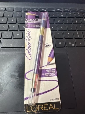 L'Oreal Colour Riche Wood Pencil Eyeliner 930 VIOLET  As Is Pkg Yellowish.Sealed - Image 1 of 4
