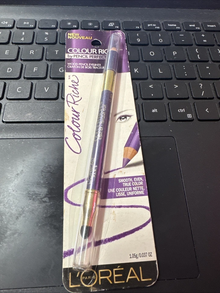 L'Oreal Colour Riche Wood Pencil Eyeliner 930 VIOLET  As Is Pkg Yellowish.Sealed - Image 1 of 4