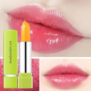 Lápiz Labial Cambio de Color Verde a Rosa Rojo Aloe Vera Hidratante 3.8g - Imagen 1 de 21