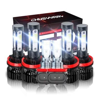 For Ford Ranger 2021 2022 2023 6pc LED Headlight Hi/Lo + Fog Light Bulbs kits 6K - Image 1 of 4