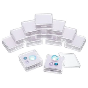 12 Pcs Gemstone Display Box, 1.6x1.6x0.6 Transparent Acrylic Square Jewelry D... - Bild 1 von 6
