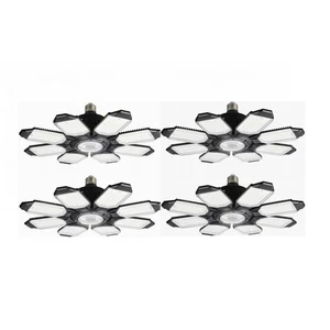 4 PACK 200W LED Garage Light Super Bright Shop Ceiling Lights Deformable - Picture 1 of 7